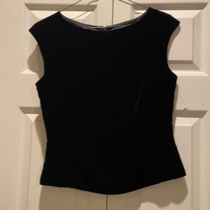 Ann Taylor Black Velvet Top NWOT Size 2